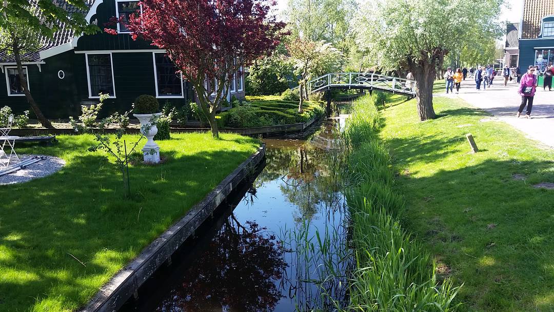 A small canal in the shade