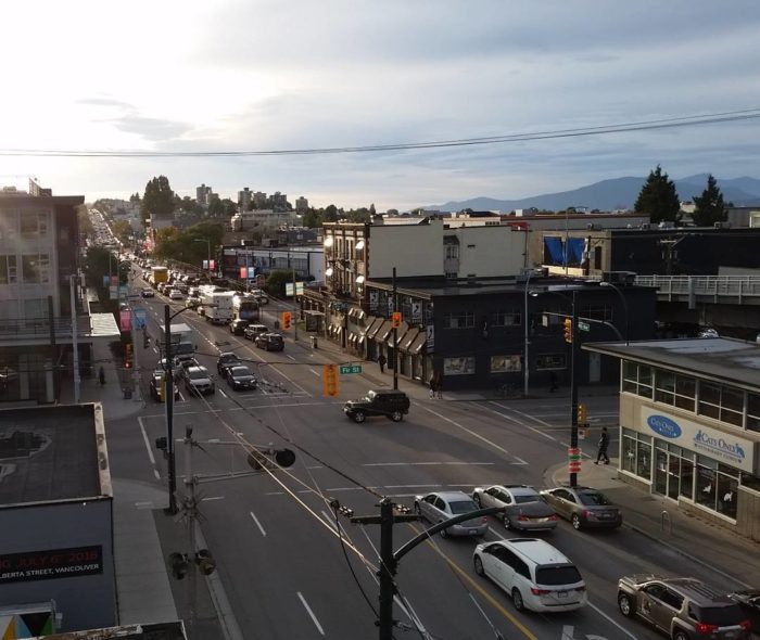 4th avenue, sun going down