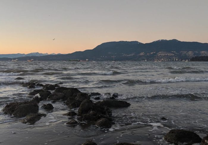 Waves in the sunset