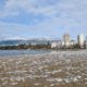 English Bay Beach in the snow