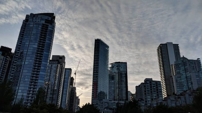 Yaletown towers in the fading light