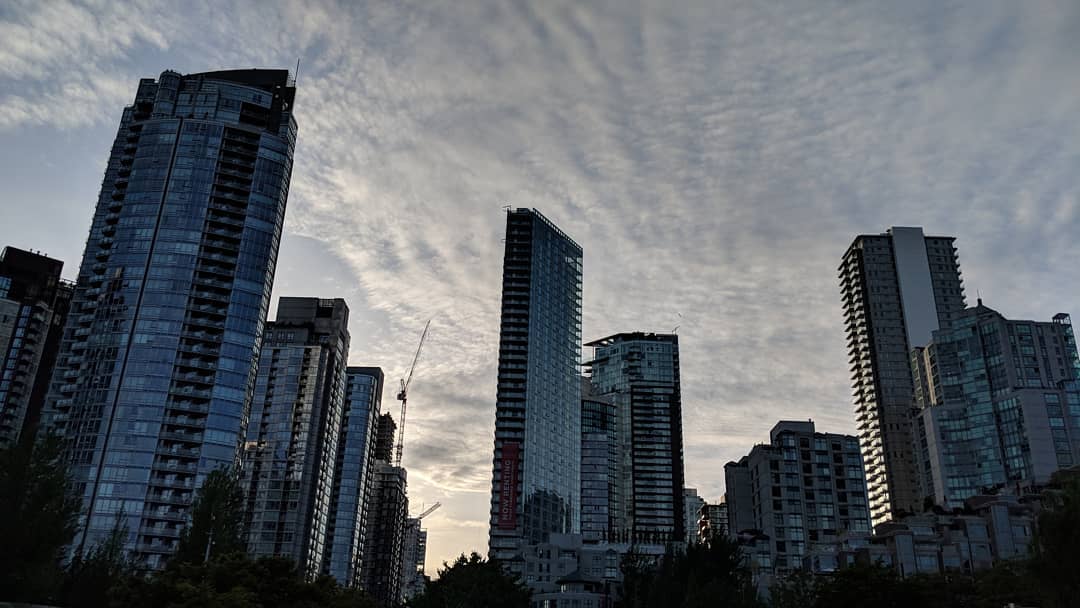 Yaletown towers in the fading light