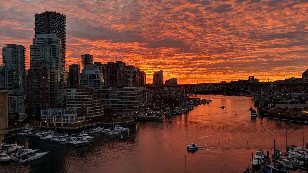 fiery clouds