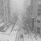 Beach Avenue in the snow