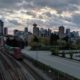 Downtown from the Main Street overpass