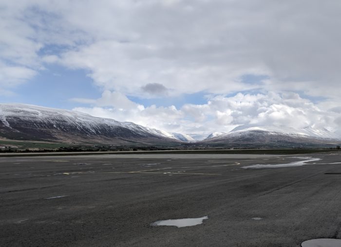 mountains and airport