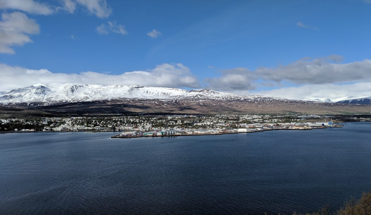 Akureyri across the water