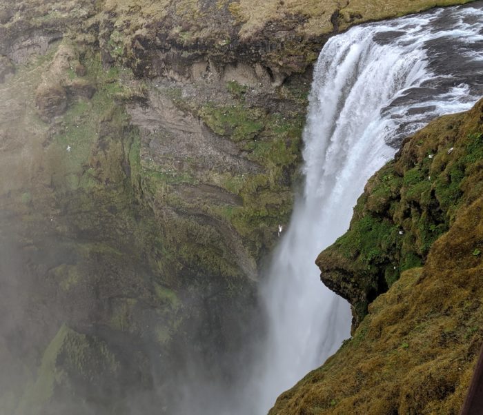 top of the waterfall