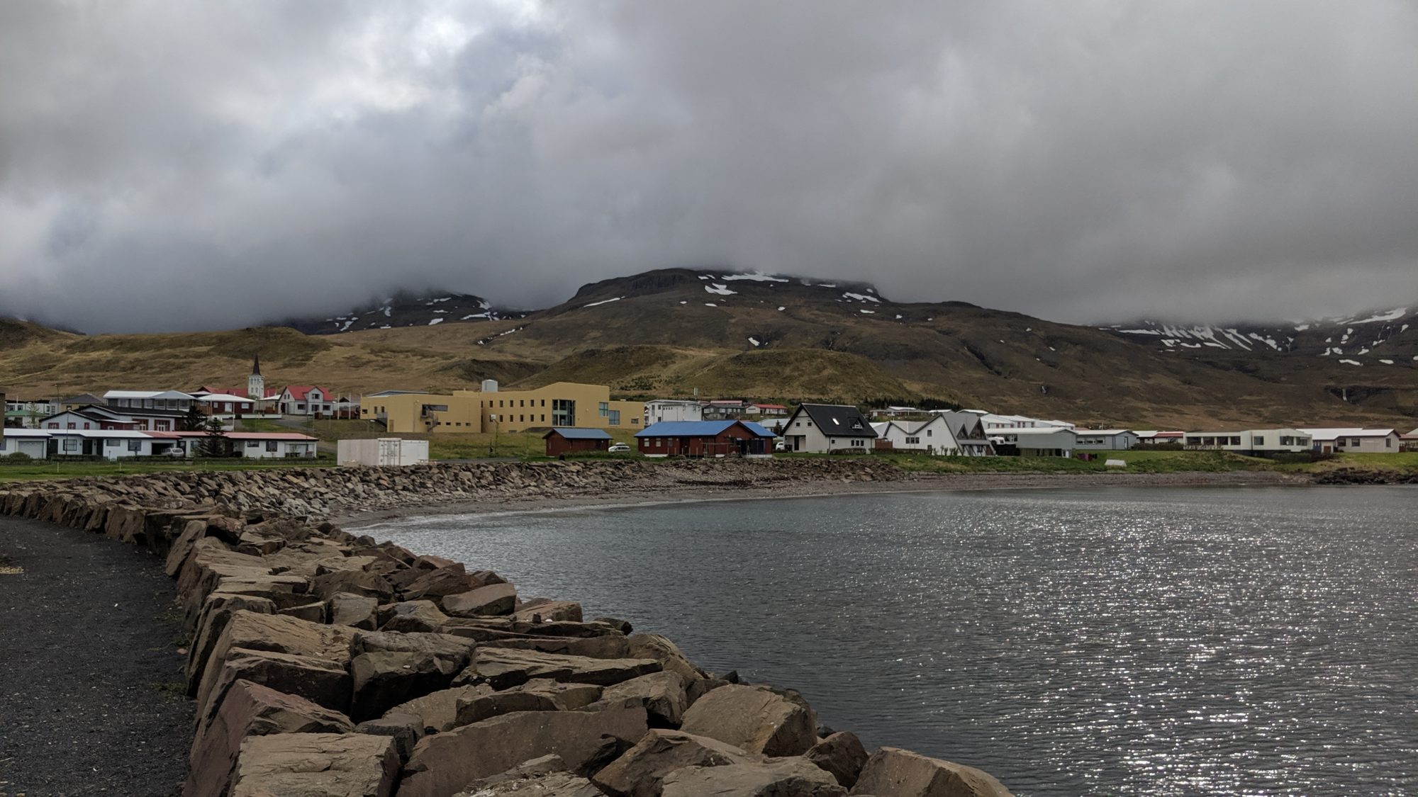 town and mountain