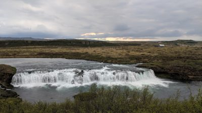 a flat waterfall