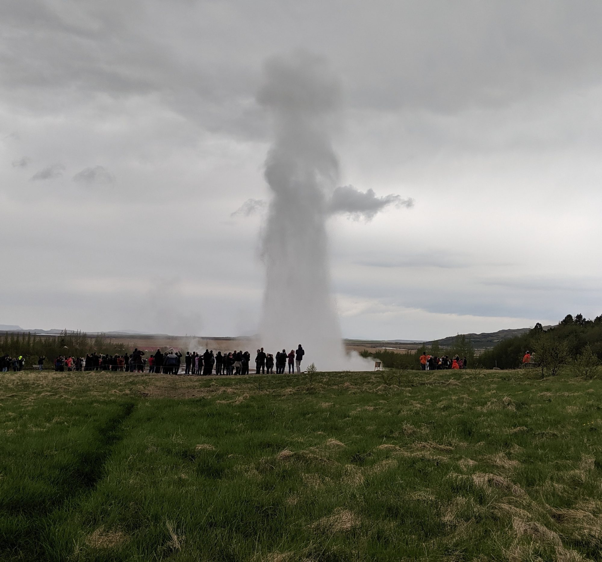 hot spring erupting