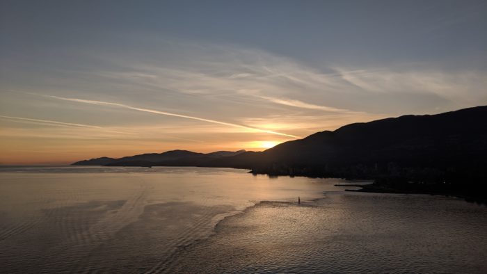 sunset over Burrard Inlet