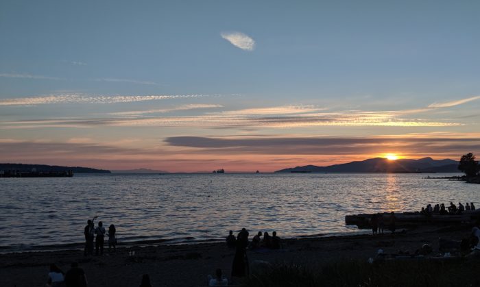 sunset over English Bay