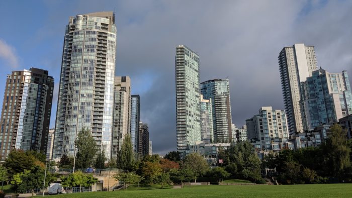 towers and morning clouds