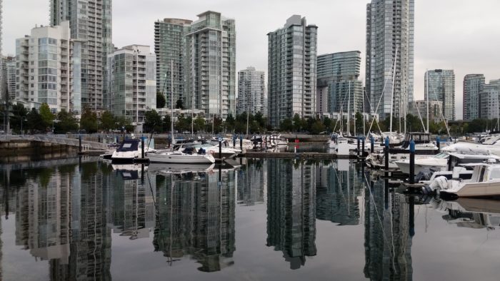 Reflected grey towers