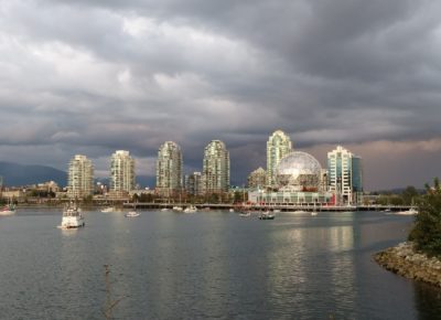 Science World and clouds