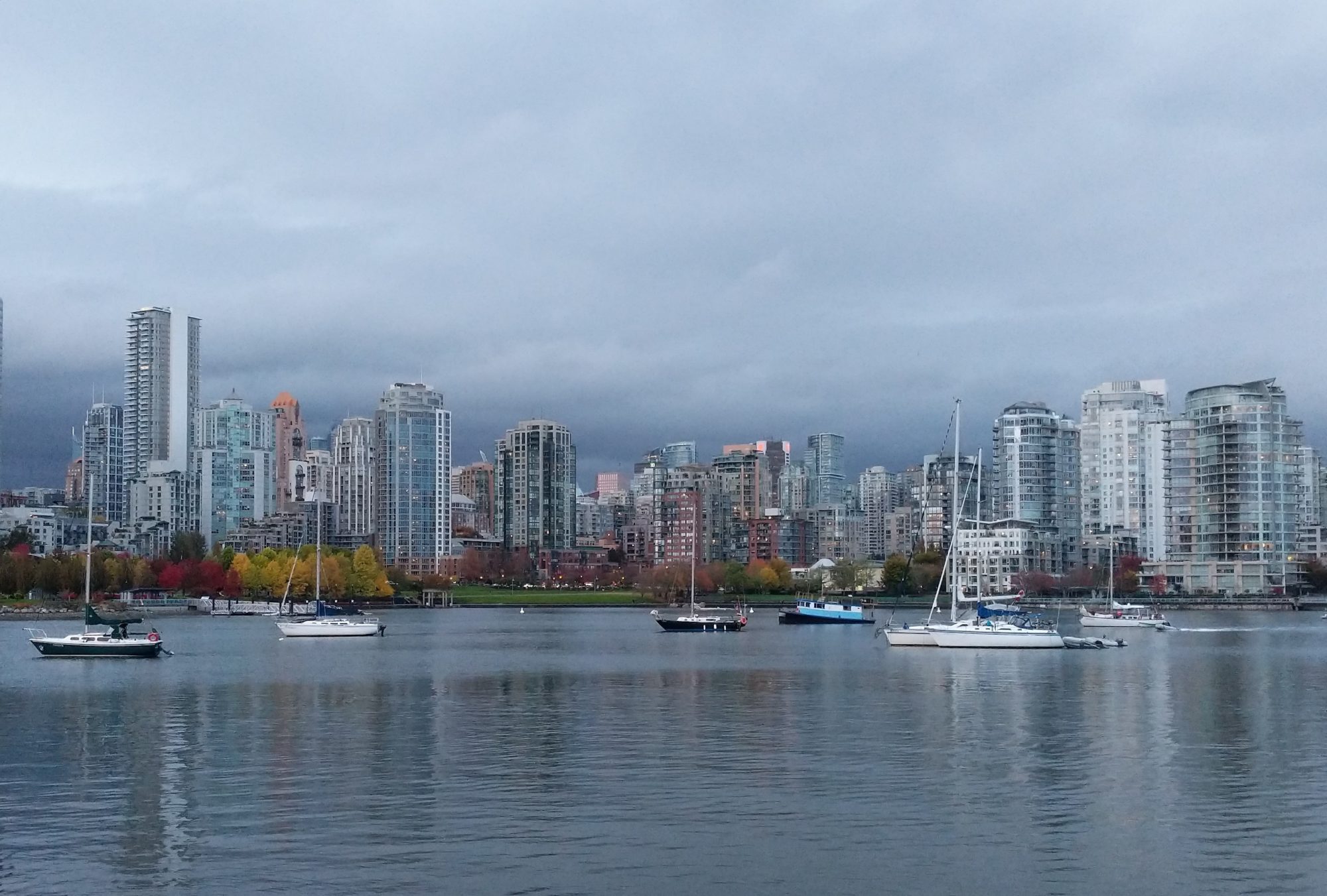 Towers over water