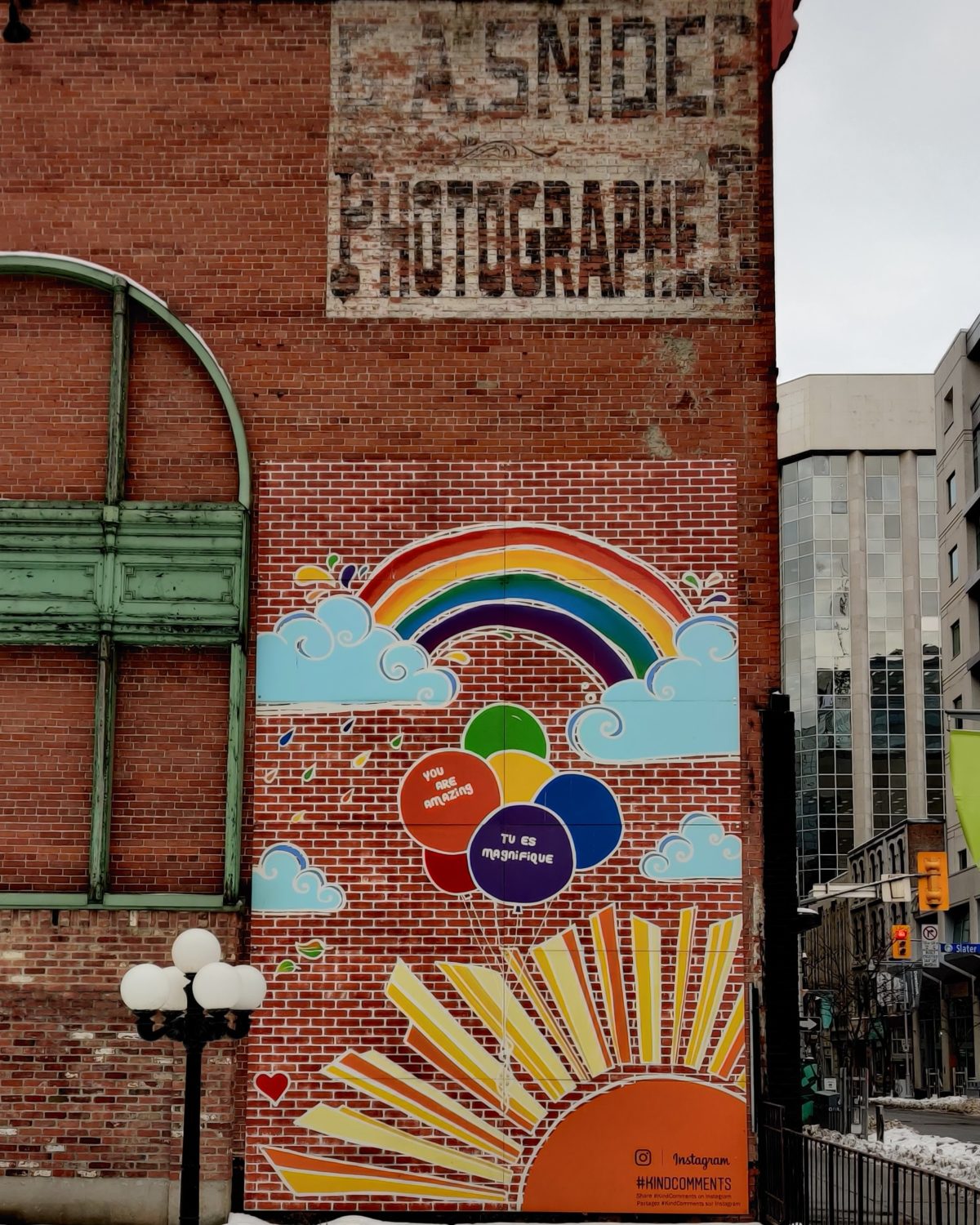 Art on brick wall
