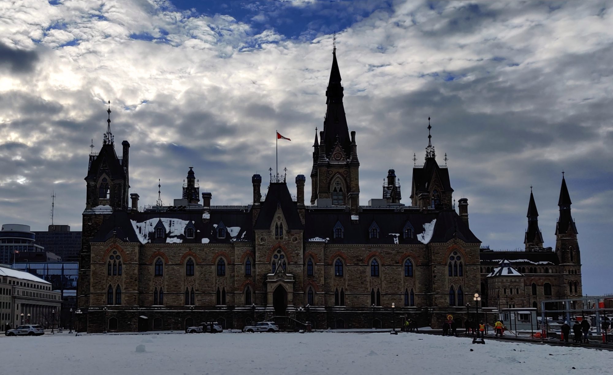 Backlit Parliament Hill