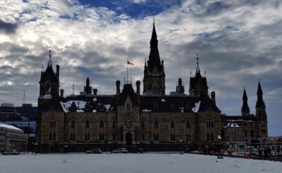 Backlit Parliament Hill