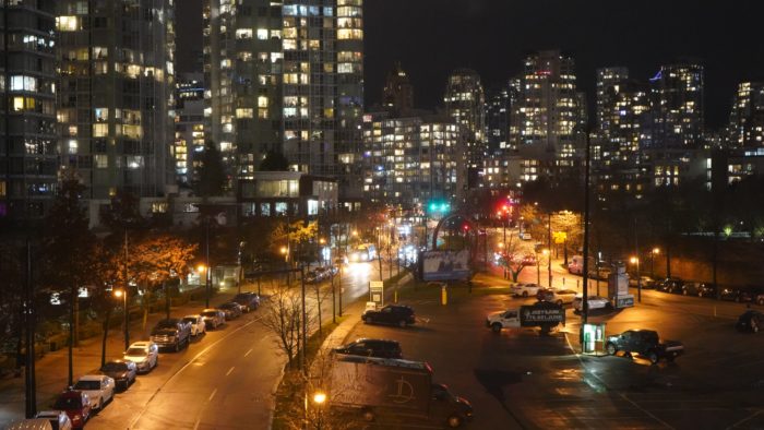 Pacific Street at night