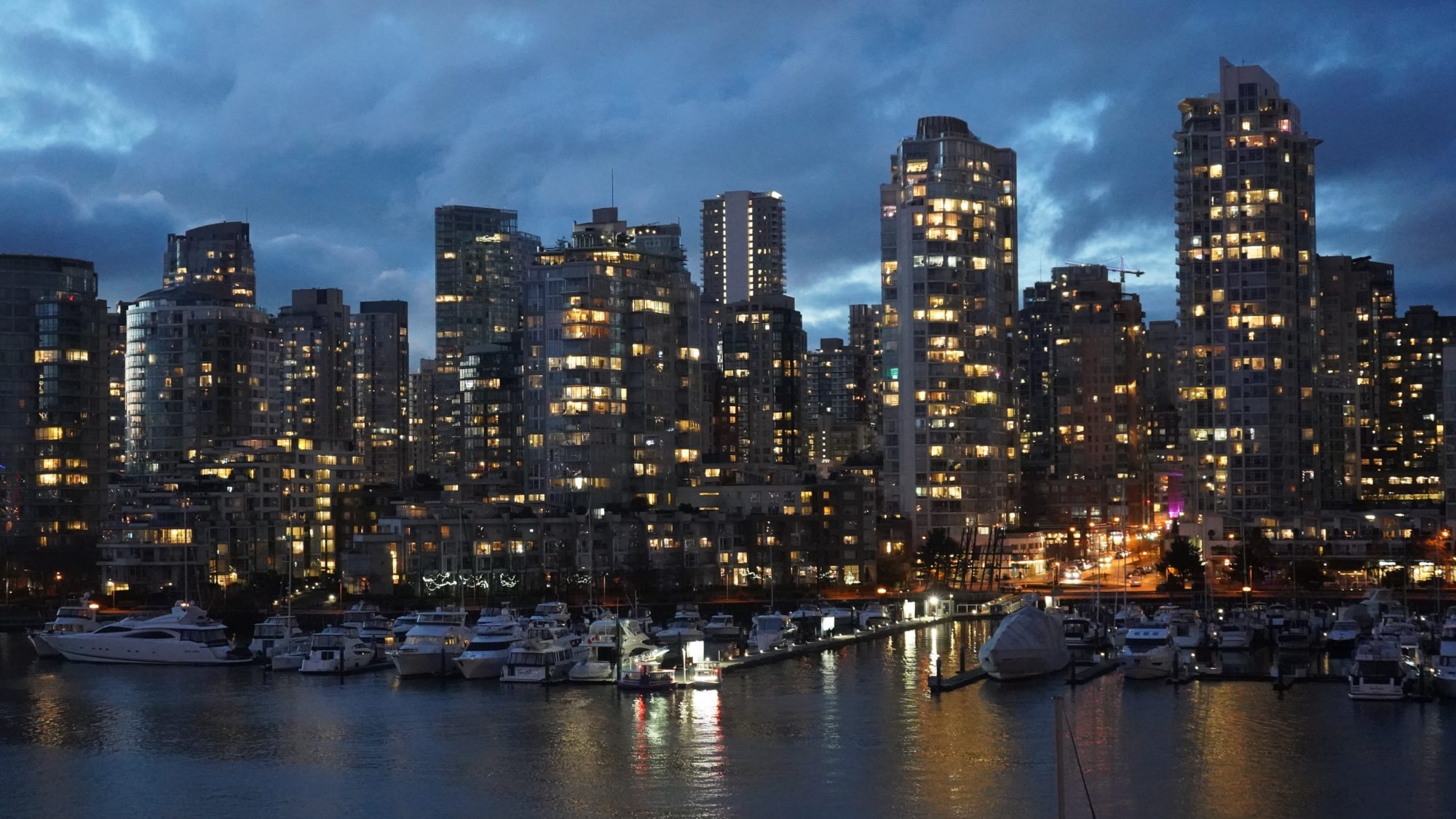 Yaletown towers, evening