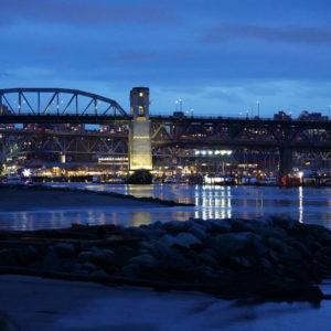Burrard Bridge, night