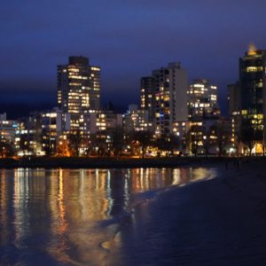 West of Denman at night
