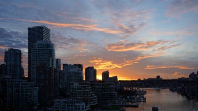 Sunrise from Burrard Bridge