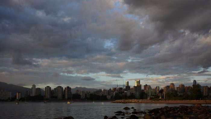 Clouds over downtown