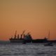 Boats on orange