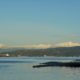 Morning and snowy mountains