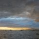 Sun peeking under the clouds