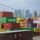 Boxes and downtown Montreal