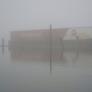 Barge in the fog