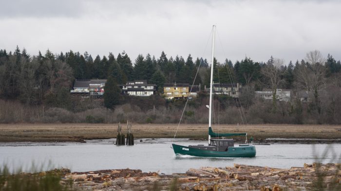 A little green boat