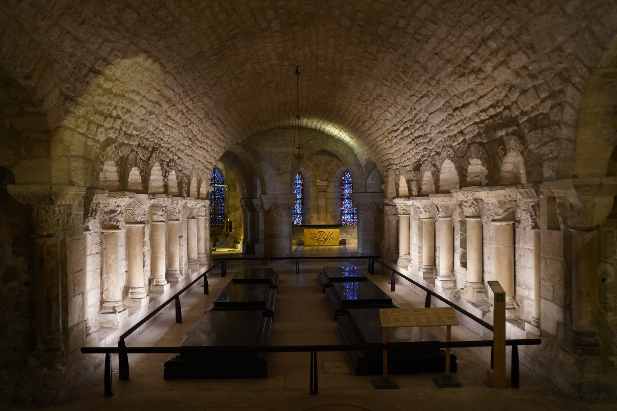 Black marble tombs