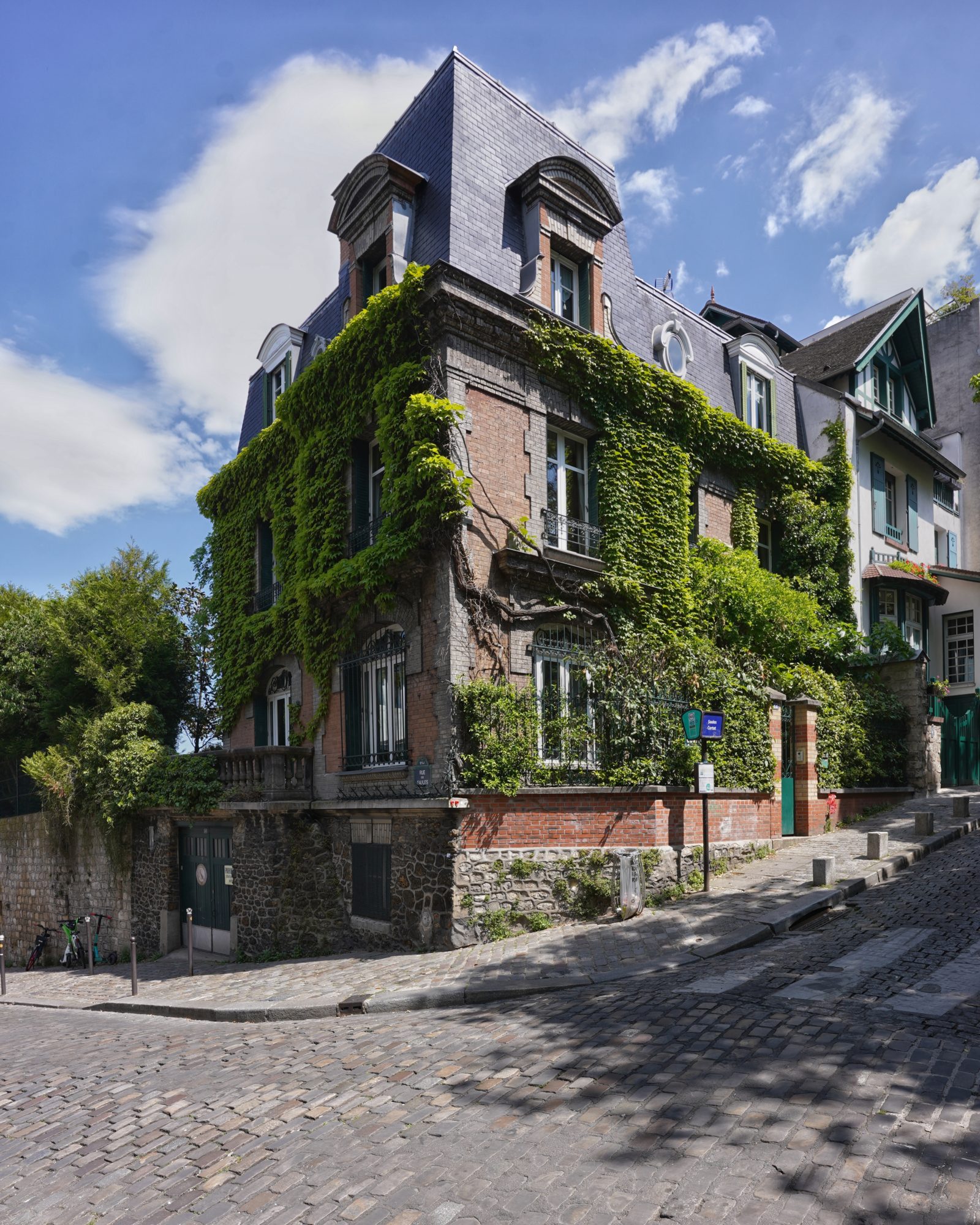 Ivy-covered house