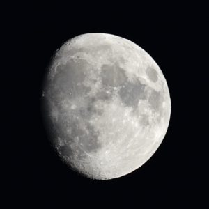 Three-quarters moon