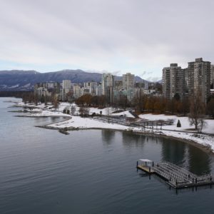 Sunset Beach in the snow