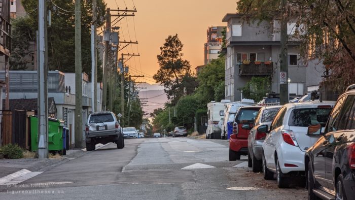 West End lane, sunset