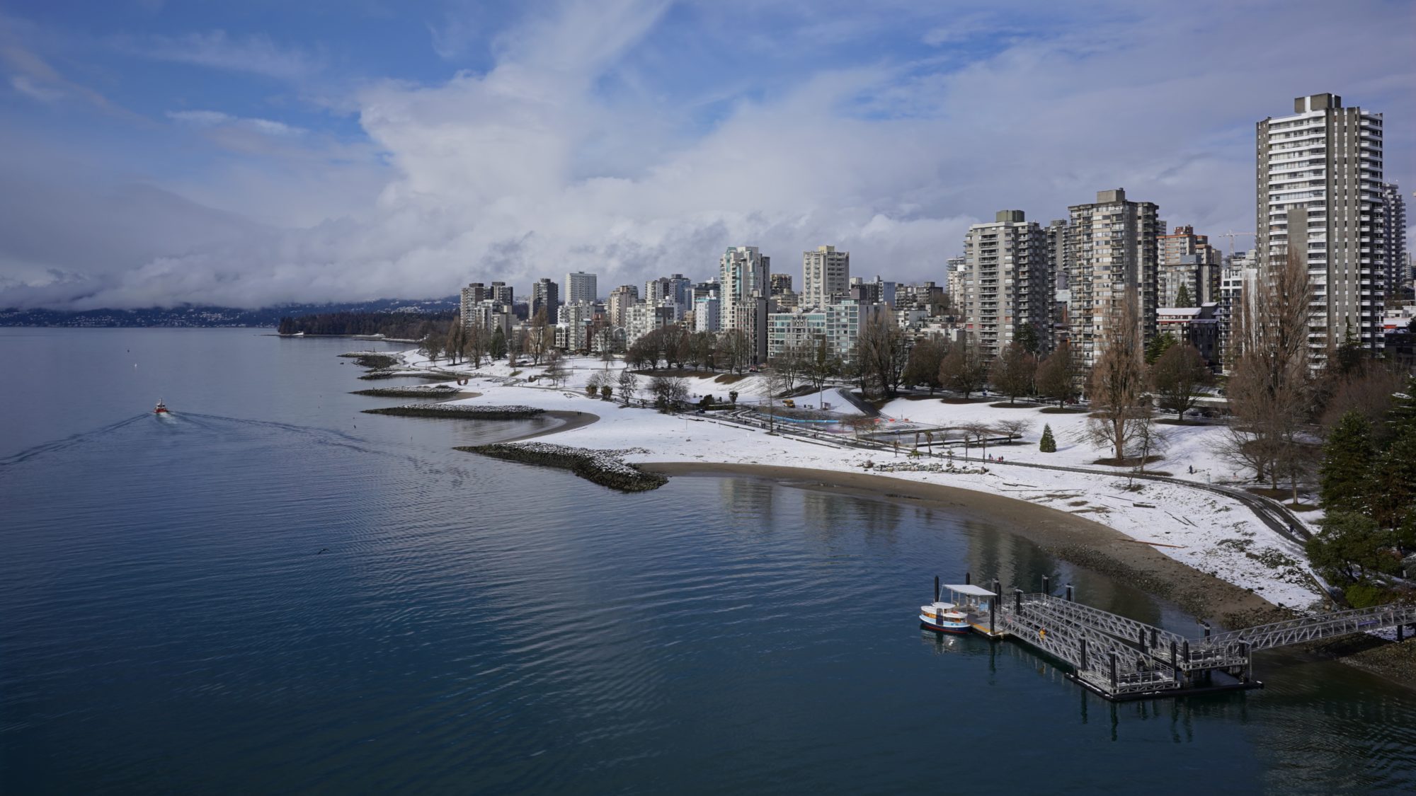 Snowy Sunset Beach