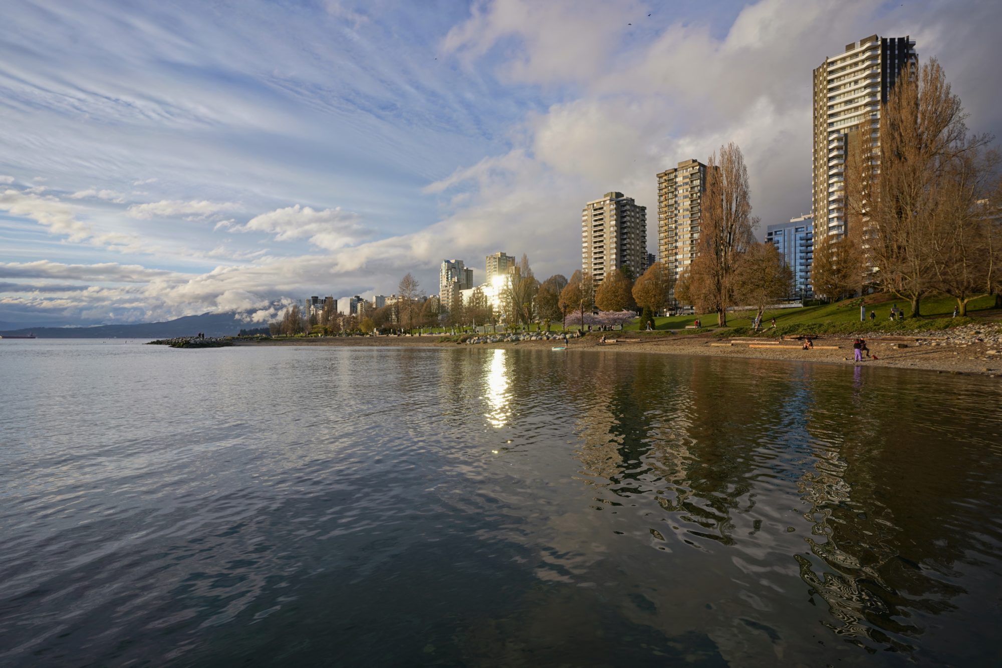 Sunset Beach and West End, golden hour
