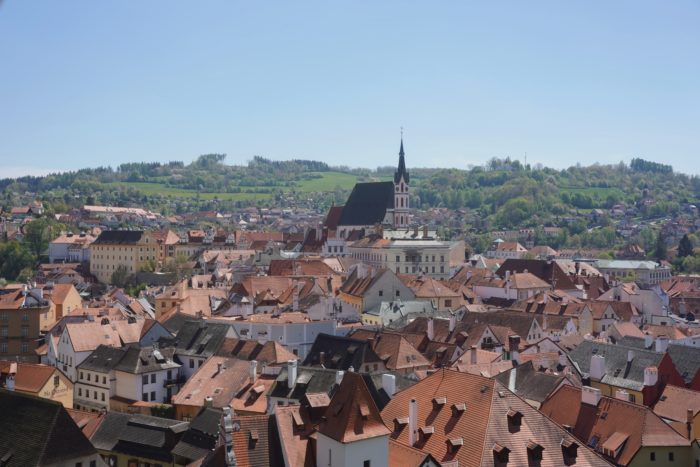 Česky Krumlov and church