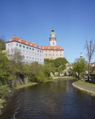 Keep tower, Vltava River and St. Jost Church