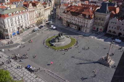 View down on the Old Town Square