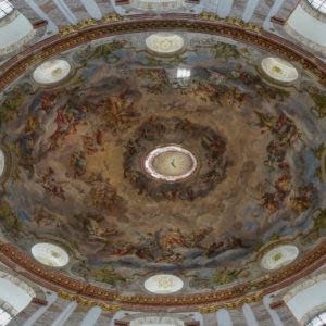 St Charles Borromeo ceiling, a richly painted oval