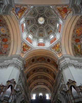 Cathedral roof and cupola above the altar