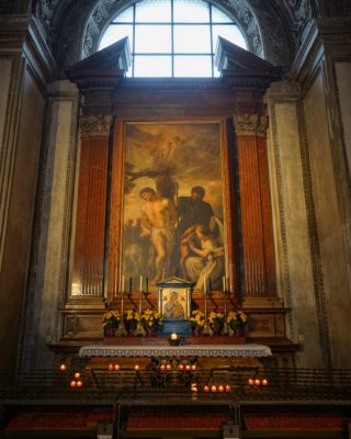 An altar to Saint Sebastian