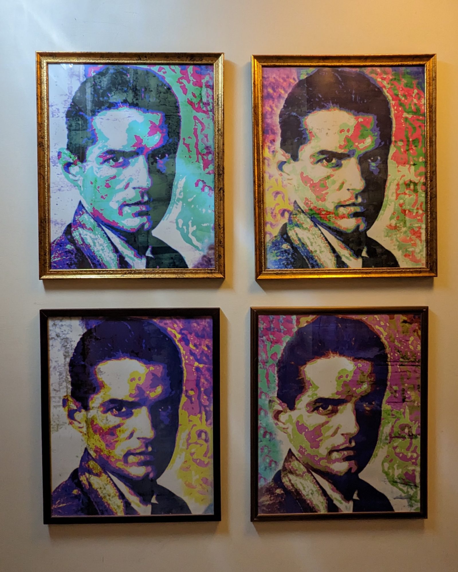 Four portraits of Falco the pop star